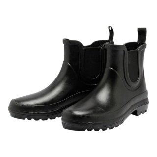 Grand Step Shoes Rubber Boots Vickie (Chelsea Boot made of Natural Rubber) black Ladies